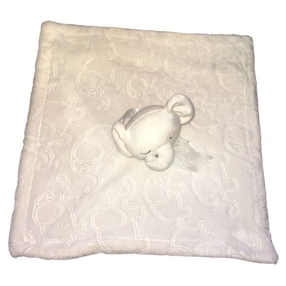 Kyle & Deena Elephant Lovey Security Blanket Outlined Baby Plush Doll Stuffed - Picture 2 of 5